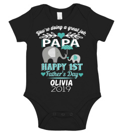 FIRST FATHER'S DAY CUSTOM ONESIE