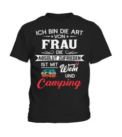 Camping - Ich bin die art von Frau die wein