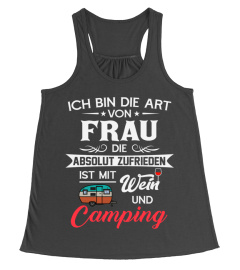 Camping - Ich bin die art von Frau die wein