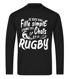 UN FILLE SIMPLE AIME LES CHAT ET LE RUGBY