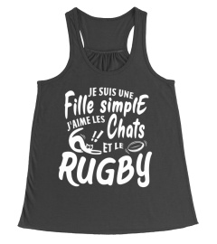 UN FILLE SIMPLE AIME LES CHAT ET LE RUGBY