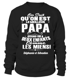 T-shirt Personnalisé-PAPA Deux Enfants