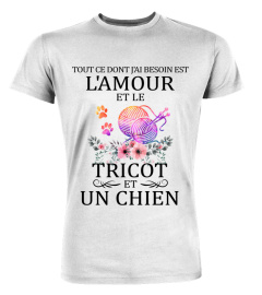 knitting - l'amour et le tricot et un chien