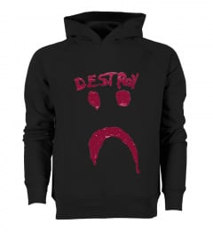 Destroy Smiley Hoodie - Angry Smiley