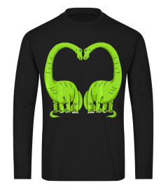 Boys Valentines Day Shirt Kids Love Brontosaurus Dinosaur