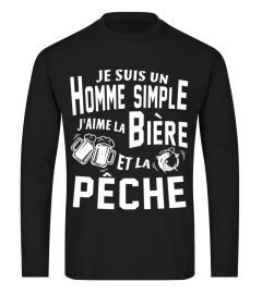 Je suis un homme simple j'aime la bière et la pêche