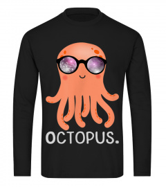 HIPSTER OCTOPUS WITH GALAXY SUNGLASSES T