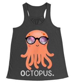 HIPSTER OCTOPUS WITH GALAXY SUNGLASSES T