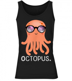 HIPSTER OCTOPUS WITH GALAXY SUNGLASSES T