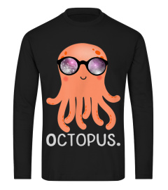 HIPSTER OCTOPUS WITH GALAXY SUNGLASSES T