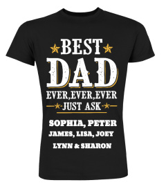 Best shirt for Dad - The names are customizable