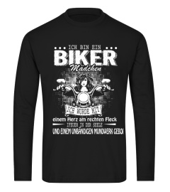 Ich bin ein Biker Mädchen einem Herz am rechten Fleck Tee