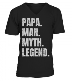 Papa Man Myth Legend Distressed T-shirt for Dads