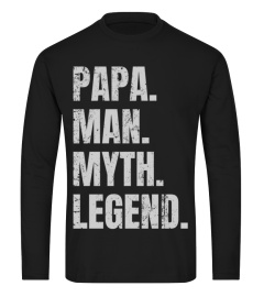 Papa Man Myth Legend Distressed T-shirt for Dads