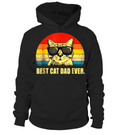 MENS VINTAGE BEST CAT DAD EVER T SHIRT C