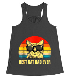 MENS VINTAGE BEST CAT DAD EVER T SHIRT C