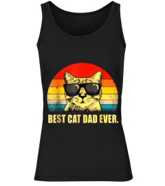 MENS VINTAGE BEST CAT DAD EVER T SHIRT C