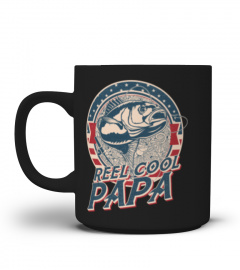 Mens Reel Cool Papa Fishing Papa Father's Day Gift Vintage