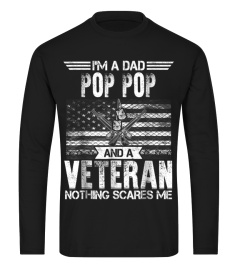 I'm a Dad Pop Pop Veteran Patriotic T Shirt America USA Flag