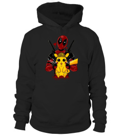 Deadpool hug love Pikachu shirt