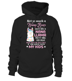 Womens Not So Much A Nana Bear More Like A Nana LLama Tshirt Gifts