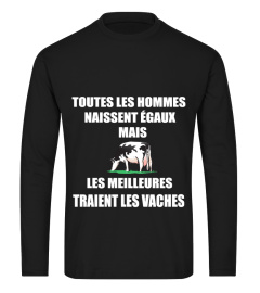 LES HOMMES TRAIENT LES VACHES T-SHIRT