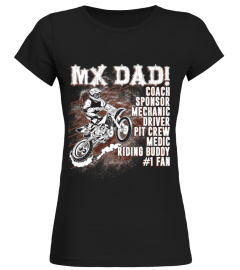 MX Dad Coach Sponsor Mechanic Driver Riding Buddy Dirt Bike Shirt