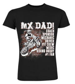 MX Dad Coach Sponsor Mechanic Driver Riding Buddy Dirt Bike Shirt