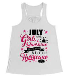 July Girls Are Sunshine Mixed Little Hurricane