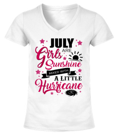 July Girls Are Sunshine Mixed Little Hurricane