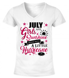 July Girls Are Sunshine Mixed Little Hurricane