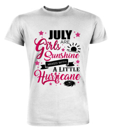 July Girls Are Sunshine Mixed Little Hurricane