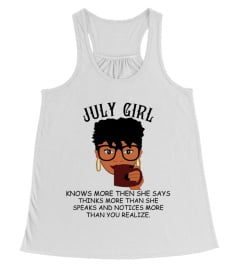 Funny July Girl Black Women American Birthday Gift T-Shirt