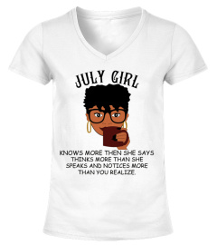 Funny July Girl Black Women American Birthday Gift T-Shirt