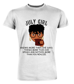 Funny July Girl Black Women American Birthday Gift T-Shirt