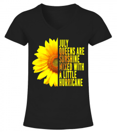 July birthday T Shirt Queens Women Girls Gift Sunflower
