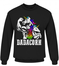 Dadacorn T Shirt Muscle Unicorn Dad Baby Fathers Day Gift