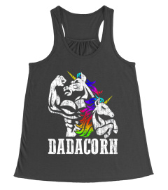 Dadacorn T Shirt Muscle Unicorn Dad Baby Fathers Day Gift