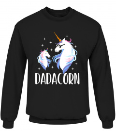 Dadacorn Unicorn Dad And Baby Fathers Day T-Shirt Gift