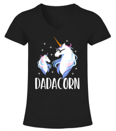 Dadacorn Unicorn Dad And Baby Fathers Day T-Shirt Gift