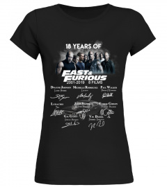 Cool 18 years of Fast and Furious shirt