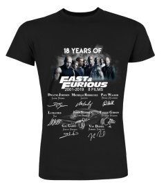 Cool 18 years of Fast and Furious shirt