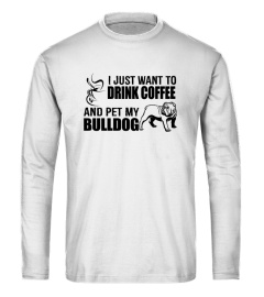 Drink COFFEE and pet BULLDOG T-shirt