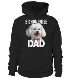 Mens Bichon Frise Dad T-shirt Funny Bichon Frise Face Portrait