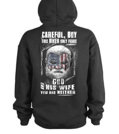 CAREFUL BOY!!!-- COOL BIKER T-SHIRT