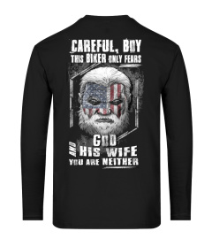 CAREFUL BOY!!!-- COOL BIKER T-SHIRT