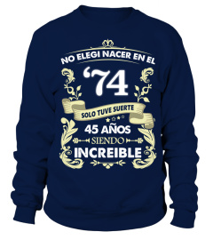 Camiseta 45 Años Increible