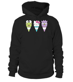 Hello Sanrio Keroppi Hello Kitty Badtz-Maru Ice Cream Cone T-Shirt