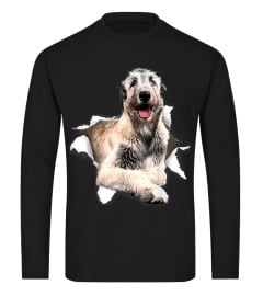 Irish Wolfhound Torn T Shirt, Irish Wolfhound dog torn shirt