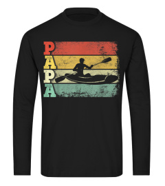 Kayak Papa Shirt Retro Vintage Kayak Dad Father Gift T-Shirt